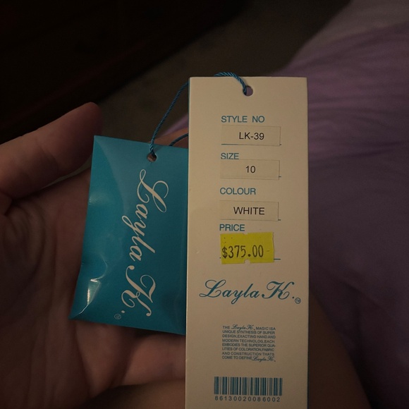 Women’s Strapless White Pageant/Prom Dress Size 10 - Picture 4 of 4